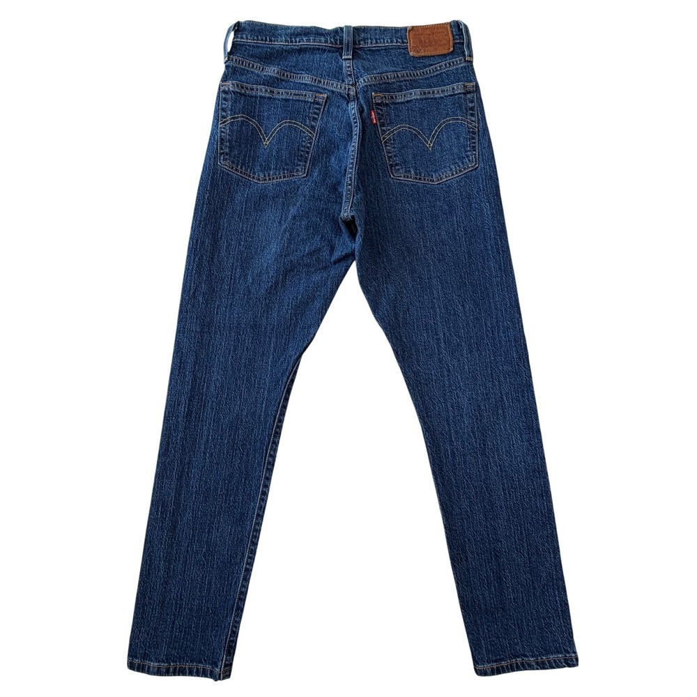 Levis Premium 501 S Skinny Jeans Dark Wash Indigo High Rise Womens 26 28x28‎
